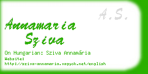 annamaria sziva business card
