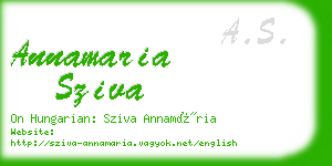 annamaria sziva business card